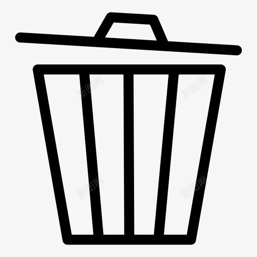 垃圾桶废纸篓移除图标svg_新图网 https://ixintu.com 删除 回收 垃圾桶 废纸篓 移除