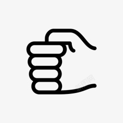 双手交握手按拇指手势信号图标高清图片