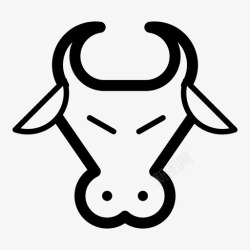 炖牛脸肉牛动物牛肉图标高清图片