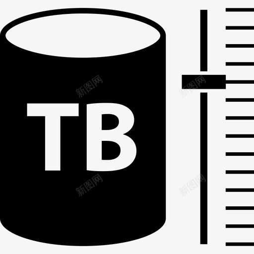 带仪表数据的罐上的TB图标svg_新图网 https://ixintu.com 带仪表 数据的罐上的TB