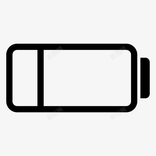 电池一个电池条能量图标svg_新图网 https://ixintu.com simplicicons 一个电池条 放电 电池 电池供电 电池电源 能量