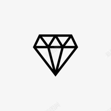 钻石极简主义精致图标图标
