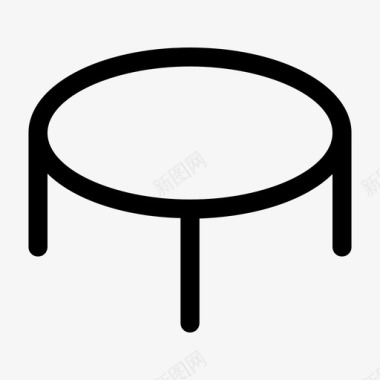 圆桌简单形状图标图标