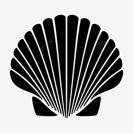 贝壳海鲜海贝图标svg_新图网 https://ixintu.com 扇贝 扇贝壳 海洋 海洋生物 海滩 海贝 海鲜 贝壳