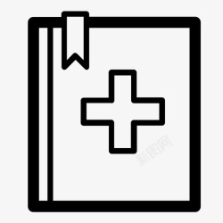 医学手册医学书籍阅读读者图标高清图片