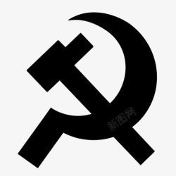 马克思锤子和镰刀苏联社会主义图标高清图片