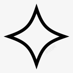 北极星标志恒星闪亮闪耀图标高清图片