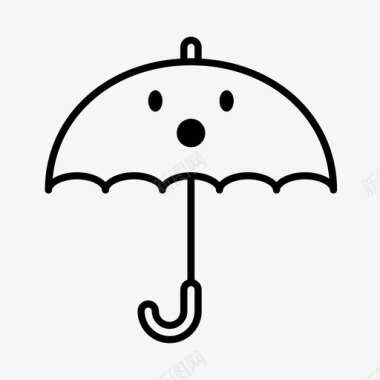 雨伞潮湿天气图标图标