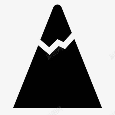 山阿尔卑斯山风景图标图标