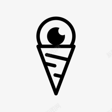 圆锥眼视觉冰淇淋图标图标