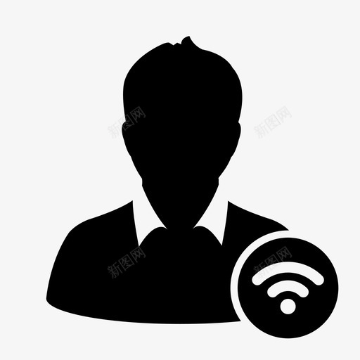 wifi用户访问帐户图标svg_新图网 https://ixintu.com wifi用户 会计 帐户 添加 添加员工 添加客户端 添加帐户 添加朋友 用户图标wifi用户 访问