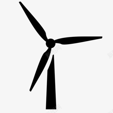 风车涡轮机可持续发展图标图标