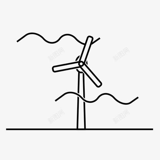 风能风力发电机光能图标svg_新图网 https://ixintu.com 光能 环保 生态 生态商务 电力 绿色 风力发电机 风能