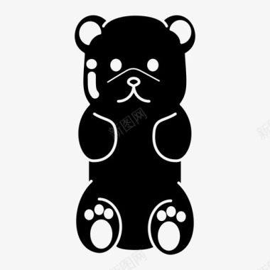 橡皮熊玩具熊泰迪熊图标图标