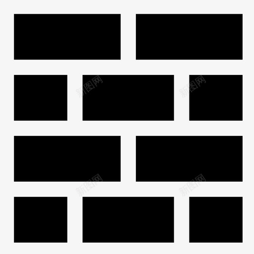 墙砖砖墙图标svg_新图网 https://ixintu.com 几何体 土黑色 墙 实心 实心墙 砖 砖墙 防火墙