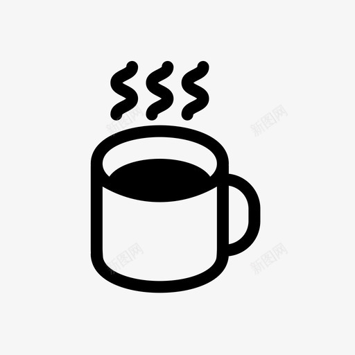 咖啡蒸汽马克杯图标svg_新图网 https://ixintu.com 咖啡 早晨 早餐 杯子 热饮 蒸汽 醒醒 饮料 马克杯