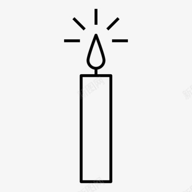 蜡烛蜡灯图标图标