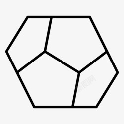 正十六面体十二面体正十二面体多面体图标高清图片