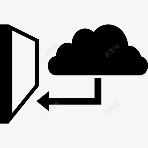与云计算机数据连接图标svg_新图网 https://ixintu.com 与云 数据连接 计算机