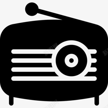 旧收音机音乐网络图标图标