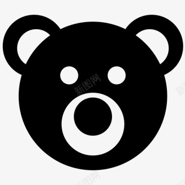 熊头动物图标图标