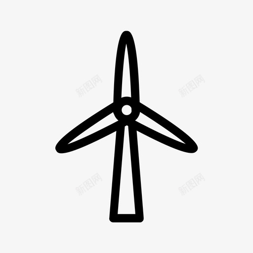 风力涡轮机风力发电可持续能源图标svg_新图网 https://ixintu.com 3.23 中风 可持续能源 替代能源 简单 风力发电 风力涡轮机