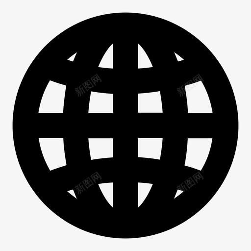 世界网络符号图标svg_新图网 https://ixintu.com 万维网 世界 全球 圆圈 圆形 地球仪 环形 符号 网络