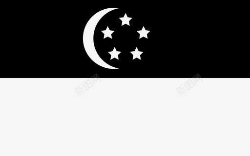 新加坡国旗国家月亮图标svg_新图网 https://ixintu.com 国家 地方 新加坡国旗 星星 月亮