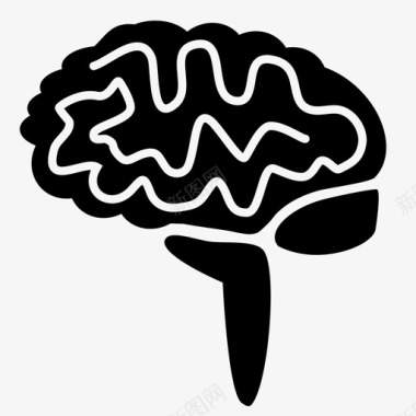 大脑思考思考者图标图标