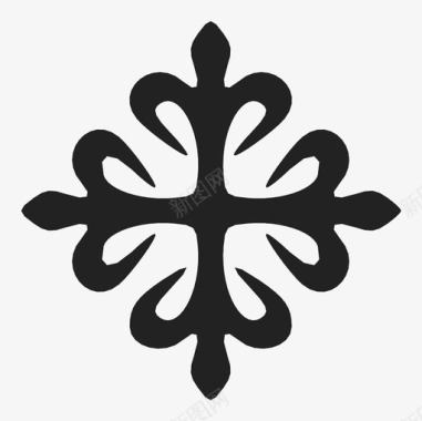 卡拉特拉瓦十字架对象图标图标