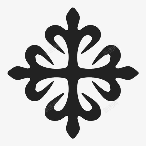 卡拉特拉瓦十字架对象图标svg_新图网 https://ixintu.com 卡拉特拉瓦十字架 对象 形状 符号 设计
