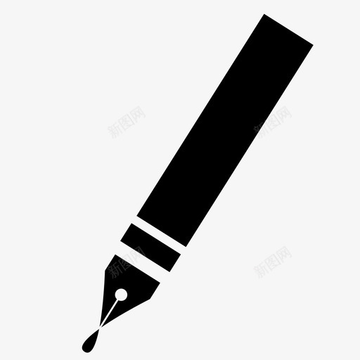 钢笔书法绘画图标svg_新图网 https://ixintu.com 书写 书法 墨水 绘画 钢笔