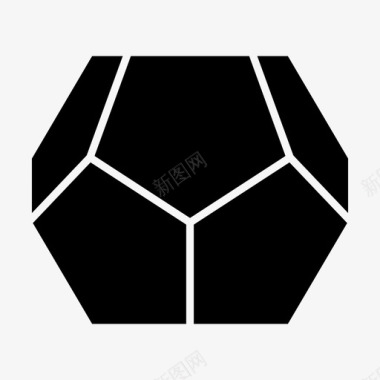 十二面体形状多面体图标图标