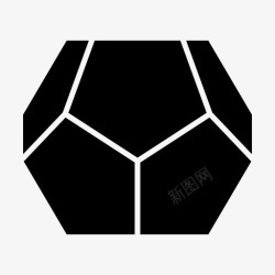 正十六面体十二面体形状多面体图标高清图片