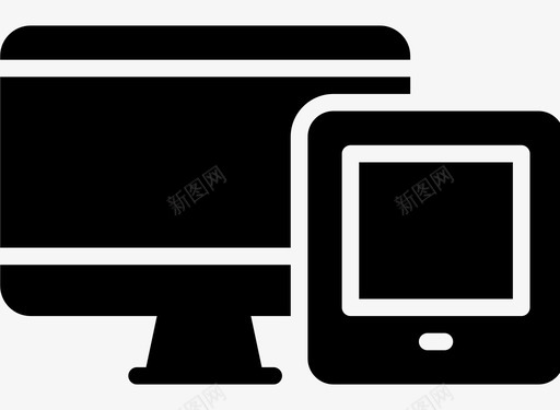 显示器和平板电脑屏幕形状图标图标