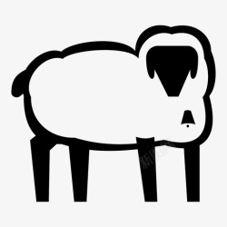 放牧羊绵羊羊毛羊开放牧场图标高清图片