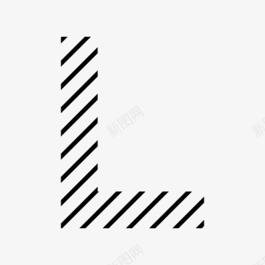 字母l字母对角线粗体线图标图标