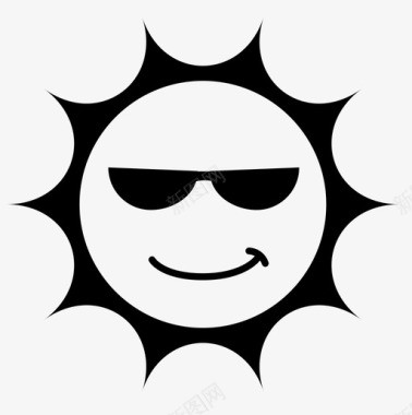 阳光太阳镜遮阳帘图标图标