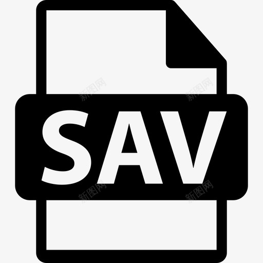 SAV文件格式符号接口文件格式文本图标svg_新图网 https://ixintu.com SAV文件格式符号 接口 文件格式文本