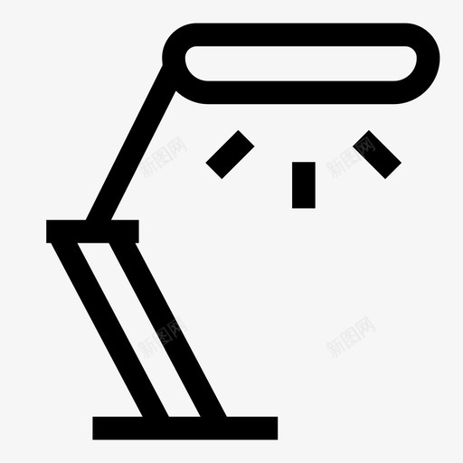 台灯灯泡照明图标svg_新图网 https://ixintu.com 台灯 建筑灯 房间灯 房间照明 灯泡 照明 阅读 阅读灯