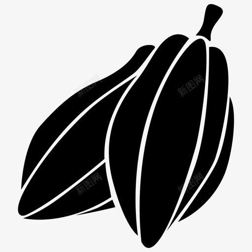 可可豆加纳水果图标svg_新图网 https://ixintu.com 加纳 可可种子 可可籽 可可豆 巧克力 水果 非洲