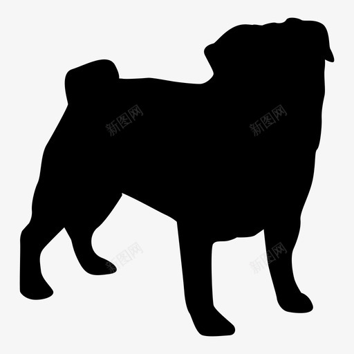 狗小狗宠物图标svg_新图网 https://ixintu.com 动物 可爱 哈巴狗 宠物 家养 小狗 弓哇 狗 猎犬