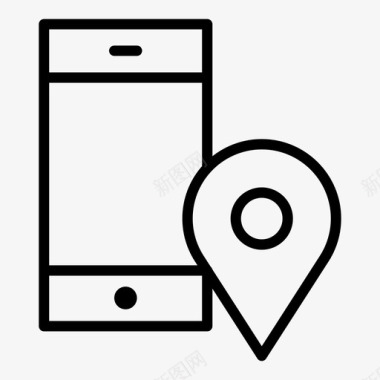 位置智能手机移动地图图标图标