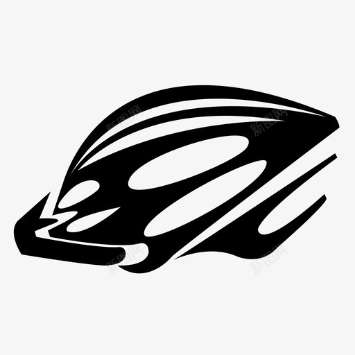 自行车头盔安全户外图标svg_新图网 https://ixintu.com 安全 安全帽 户外 活动 自行车头盔 自行车装备