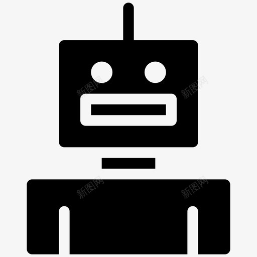 机器人标志形状图标svg_新图网 https://ixintu.com 人 人固体 人工 形状 抽象 插图 机器人 标志 电子 设计