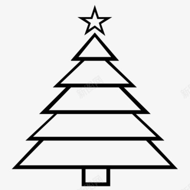 圣诞树圣诞老人星星图标图标