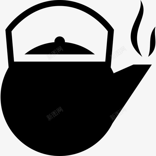 茶壶里的茶食物水疗和放松图标svg_新图网 https://ixintu.com 水疗和放松 茶logo 茶壶里的茶 食物