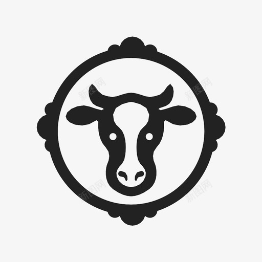 传统品种牲畜食品图标svg_新图网 https://ixintu.com 传统品种 农业 动物 牛 牲畜 环境 食品