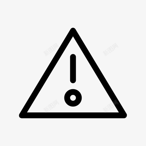 警告停车标牌图标svg_新图网 https://ixintu.com 停车 危险 危险标志 基本轮廓图标 感叹号 标牌 警告 警示 警示标志 重要标志