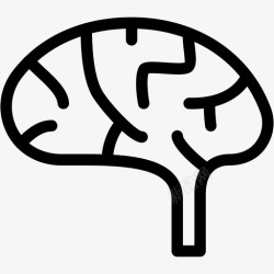 女性大脑大脑科学神经元图标高清图片